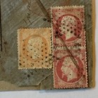 1866 Forwarded Cover Ny To Paris To Rome With Ship Cancel 40c 80c Stamps