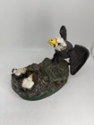 Antique J    E  Stevens Cast Iron Eagle And Eaglets Mechanical Bank Vintage