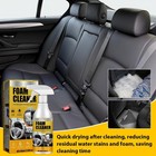 2pcs Car Interior Foam Cleaner Spray - Stain Remover For Seats   Upholstery