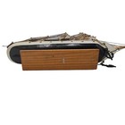 Wooden Model Ship Sail Boat Desk Tall Decorative Souvenir Captain Bounty Vtg