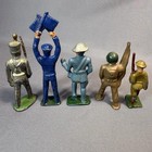 Lot Of 5 Vintage Barclay Manoil Lead Toy Soldiers     Mixed Poses   Brands Painted