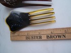 3 Vintage Fancy Hair Combs 1 Celluloid W  Blue Stones   2 Faux Tortoise Shell