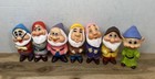 Vintage Walt Disney Snow White Seven Dwarfs Rubber Squeaky Toy Set