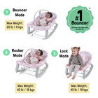 Keep Cozy 3-in-1 Baby Bouncer Seat   Infant To Toddler Rocker - Lily  pink 