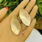 Vintage Mid Century Modern Mcm Earrings Mod Gold Leaf Pierced Curtis Jere Style