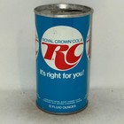 1970 s Rc  it s Right For You   Royal Crown Cola Soda Can  Straight Steel