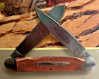 Remington 1997  the Lumberjack  Bullet Knife Poster Titled  cut And Run  Framed
