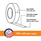 3m Temflex Vinyl Electrical Tape 1776  3 4 In X    60 Ft  1-1 2 In Core black