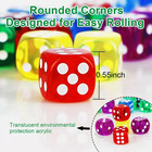 100pieces Colored Dice Set Standard Bulk Colors Dices Classroom Dice Translucent