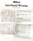          unused  Nikon Hn-7 Metal Lens Hood For 85mm F1 8 Ai-s 85mm F2 From Japan