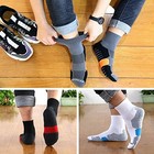 Men s Athletic Ankle Running Socks Quarter Cushioned 6-12 6 Pack - Black