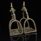 A Pair Of Antique Chinese Qing Dynasty Pure Bronze Stirrups
