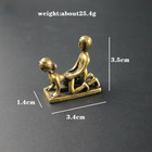 Chinese Old Collection Of Bronze Male And Female Statues Adorn The Tabletop