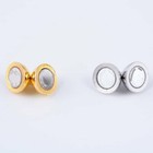 Silver gold Plated Strong Magnetic Clasps Round Size 6mm 8mm 10mm 12mm