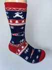 New England Patriots Nfl Football Logo Mens Holiday Pattern Socks Large Q
