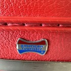 Vtg Red American Tourister Cosmetic Travel Train Case Luggage With Key   Tray