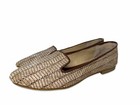 Mia Beige Woven Synthetic Almond Toe Slip-on Loafer Flats Womens Us 8 5