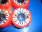 Vintage Nos Hyper Rollo Outdoor Roller Skate Speed Wheels 65mm X 37mm 78a  red 