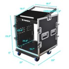 Proreck Pr-12u 12u Slant Mixer Rack Case 20  Road Case W  Casters For Dj Studio