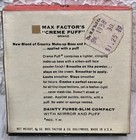 Vintage Max Factor Creme Puff Creamy Powder Make Up Box Only C  1950   s