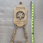 Antique Hand Carved Pediment Masonic Symbol Very Ornate 29    Wood Chains Art