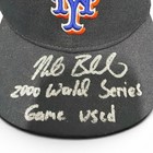 Mike Bordick Signed Game Used 2000 World Series New York Mets Hat Jsa Wit  Coa