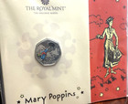 2025 Royal Mint Mary Poppins Colored Coin Bu 50p In Folder Limited Edition