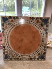 Vintage Ceramic Tile Sassuolo  Italy Hand Painted 8    Brown Blue Coral