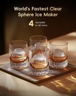 Ecozy 2  Ice Ball Maker Countertop Sphere Ice Maker Machine Clear Ice 144pcs day