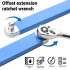 Impact Ready Offset Extension Wrench  1 2  1 4  3 8  Tight Spaces Extension Tool