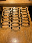 Vintage 1950s Chrome Cabinet Door Handles 22 Complete Set Drawer Mid Century