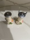Vintage Rare Franciscan Desert Rose Pattern Salt And Pepper Bulbous Grinder Set