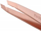 Tweezerman Stainless Steel Slant Tweezer - Eyebrow Tweezers For Rose Gold 