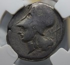 4th Century B c  Greek  Silver Stater Acarnania Leucas Ngc Vg Pegasus Athena