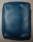 Blue Zipper Bible Cover Imitation Leather W  Cross  8 1 8  X 5 7 8  X 1 1 4  new