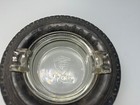 Firestone Tires Glass Ashtray Rubber Tire Mark Of Quality Vtg Advertising