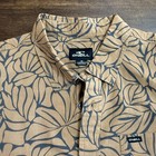 O neill Mens Terrace Standard Shirt Size M Button Up Short Sleeve Brown black