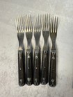 Antique Wood With Metal Handle Flatware - Lot Of 18 Pieces