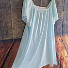 Movie Star Nightgown Babydoll 1960s Rare 3x Sweep Blue Nylon Needs Lace Repair