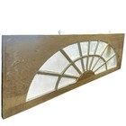 Restored Antique Sunburst Transom Window W  Wood Frame Ga20693