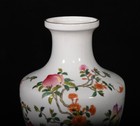 A Pair Collectable Art Chinese Porcelain Red Glaze Porcelain Peach Vase