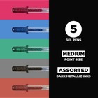 Sakura 57375 5-piece Gelly Roll 5 Count  pack Of 1   Dark Metallic Gel 