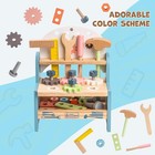 Wooden Tool Workbench Set Kids Construction Pretend Play Toy