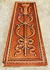 Antique Majolica Focal Tile Aetco 18  X 6  X 1  Deep Rose To Lite Chocolate