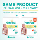 Pampers Sensitive Baby Wipes  Fragrance Free  336 Count  6 Flip-top Packs