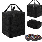 Elegant Waterproof Nail Kit Organizer - 3 Layers For 84  Polishes   Nail Tools