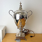 Vintage Silver Plate Hot Water   Coffee Urn   Samovar   Ornate Handles Electric