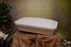Newnak s Medium 24  Deluxe Pet Casket White purple