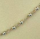 New Nwt Sterling Silver Ball Bead 9 1 2  Ankle Bracelet Anklet Nib Made In Italy