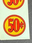 Gumball Vending Machine 50 Cent Decal Waterslide Candy Peanuts Vintage